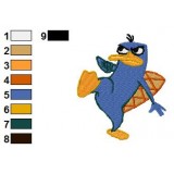Perry Go Phineas and Ferb Embroidery Design